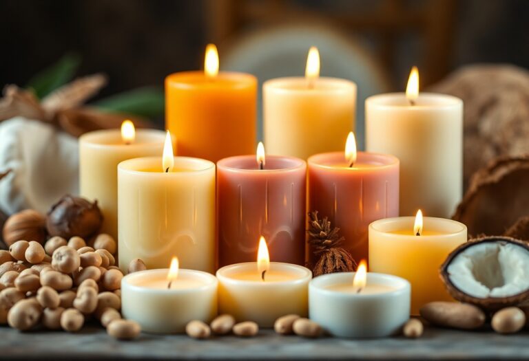 Advantages of using vegetable-based waxes for natural candle making.