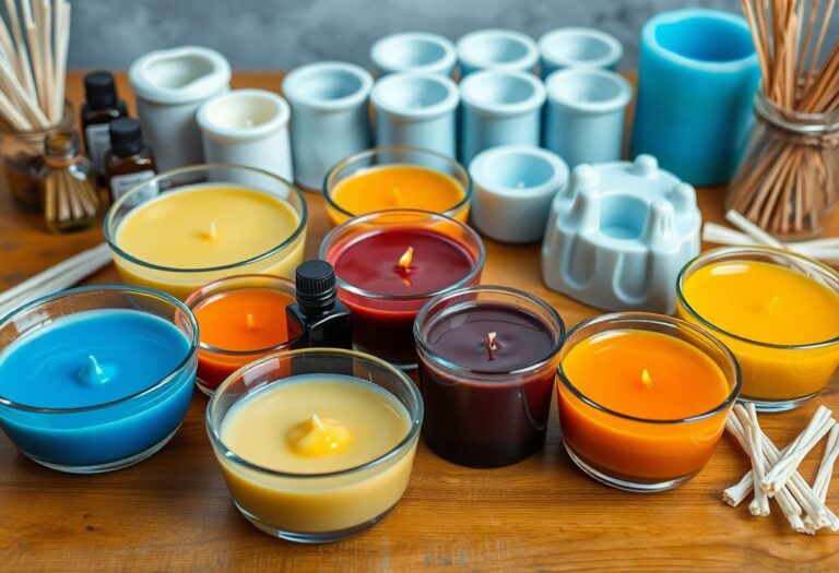 How to combine different types of wax for custom candles.