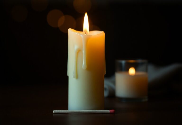 how to burn pillar candle