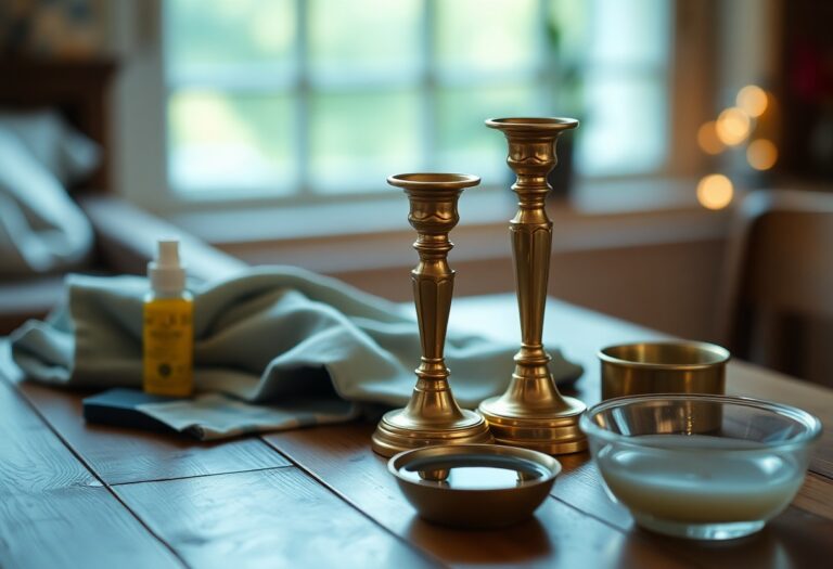 how to clean brass candle holders