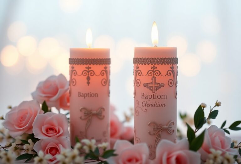 how to design candle for baptism