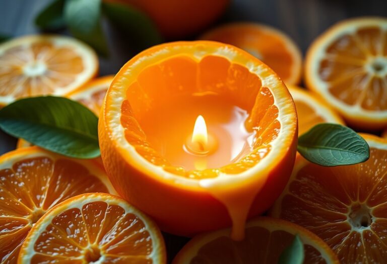 how to make candle out of orange