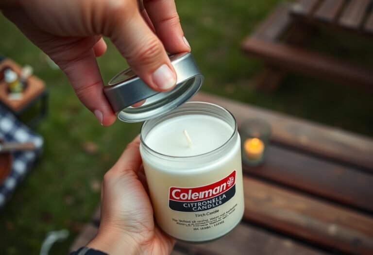 how to open coleman citronella candle