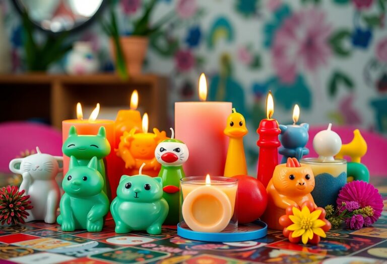 Exploring fun and quirky novelty candles for gifts and decor.