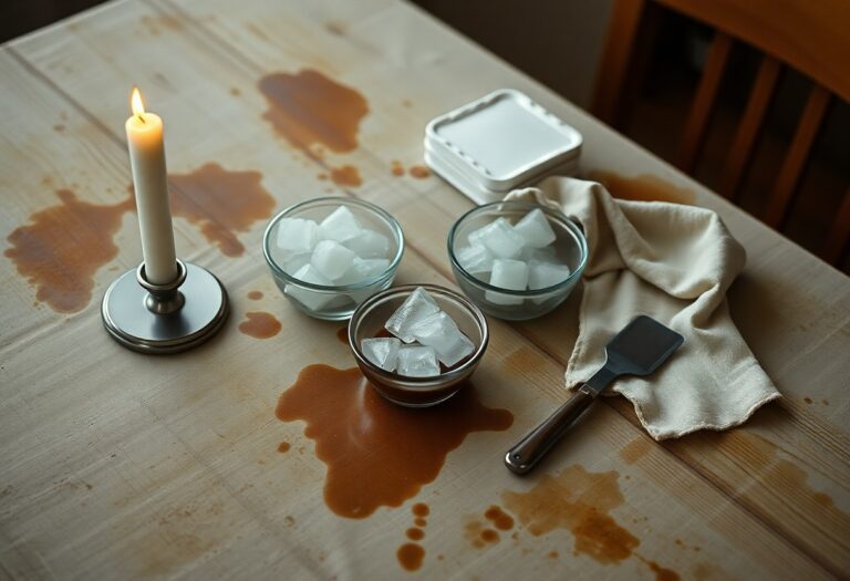 how to get candle wax out of tablecloth