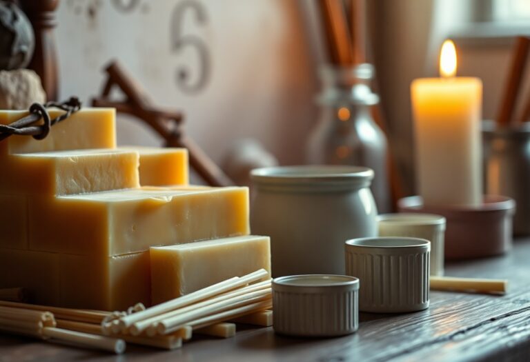 Historical use of tallow wax and its place in modern candle making.