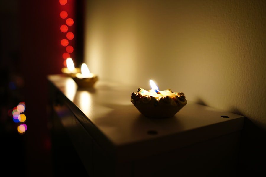 Photo Diya lighting