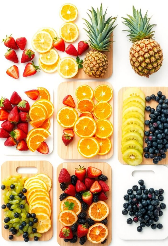 Stunning Rainbow Arrangement snack board with fresh, colorful fruits for parties and celebrations.