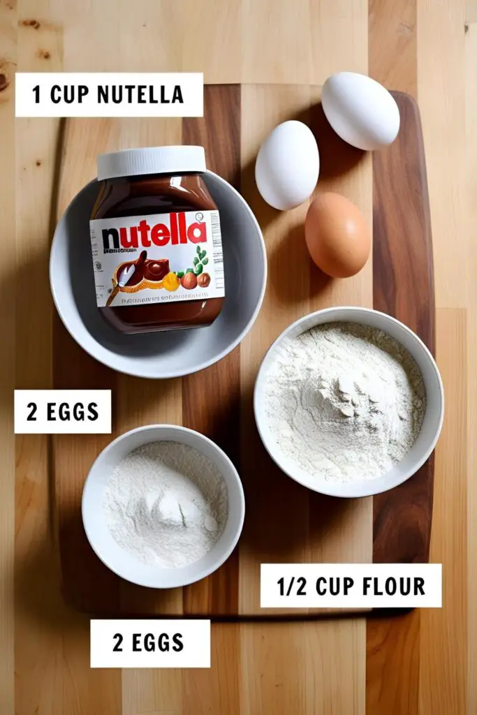 Gooey Nutella brownies with bite taken out, showing fudgy center