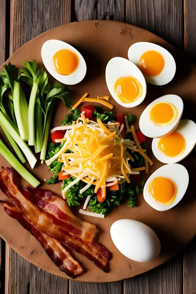 Close-up of Breakfast Egg Muffin Cups filled with colorful veggies and cheese.