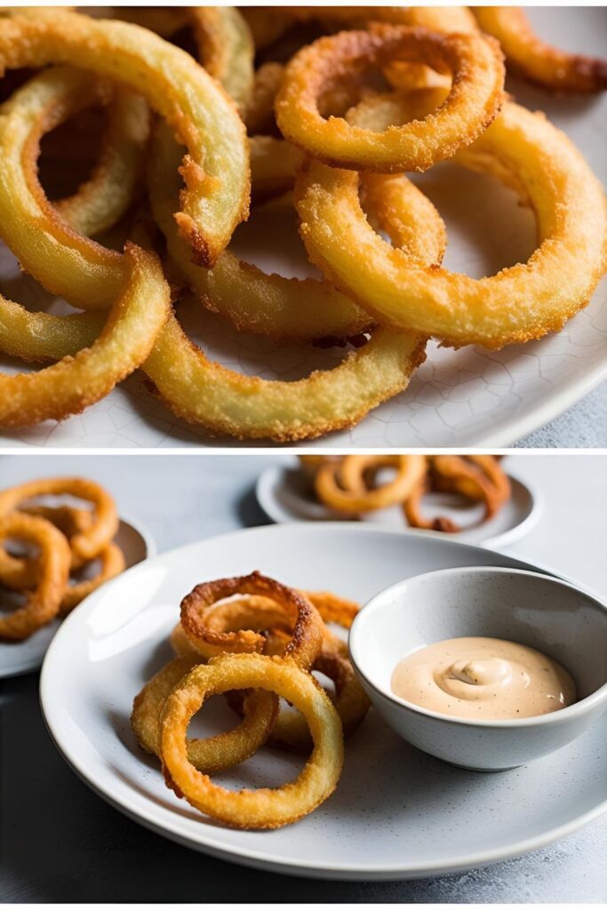 Spiralized onions baked to perfection, served on a rustic plate.