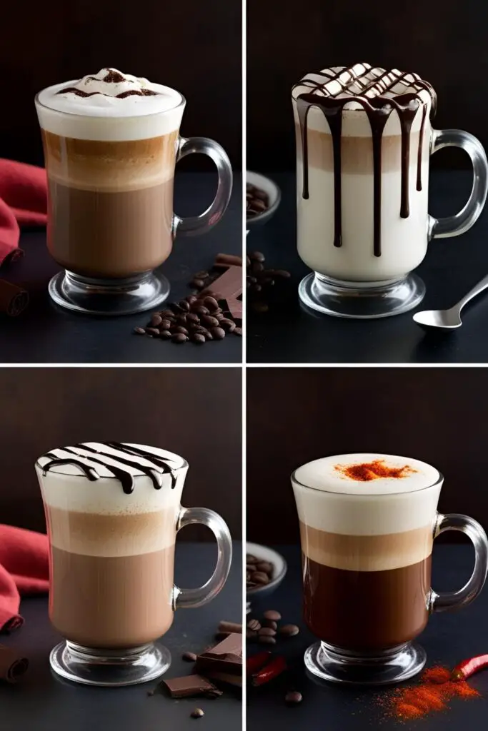 Three variations of Iced Brown Sugar Oatmilk Shaken Espresso displayed side by side.