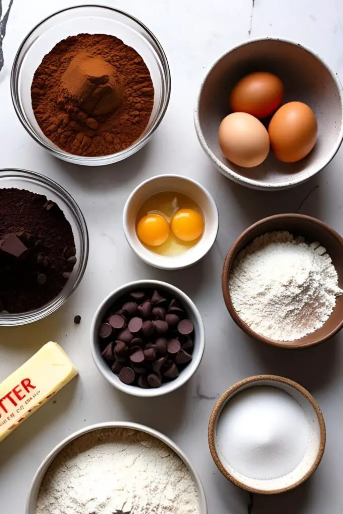 "Close-up of a fudgy espresso brownie with melted chocolate chips."