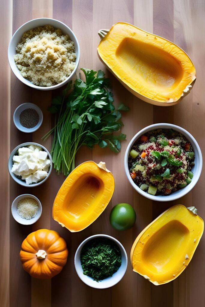 A baked stuffed squash half with a golden cheese topping, ready to serve.