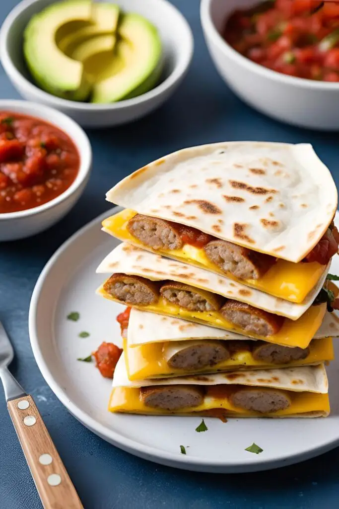 Vegetarian sheet pan breakfast quesadillas with colorful veggie fillings.