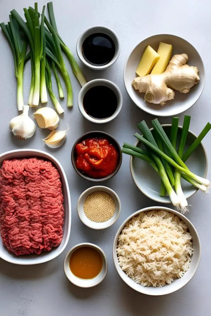Close-up of Spicy Korean Beef sizzling in a skillet.