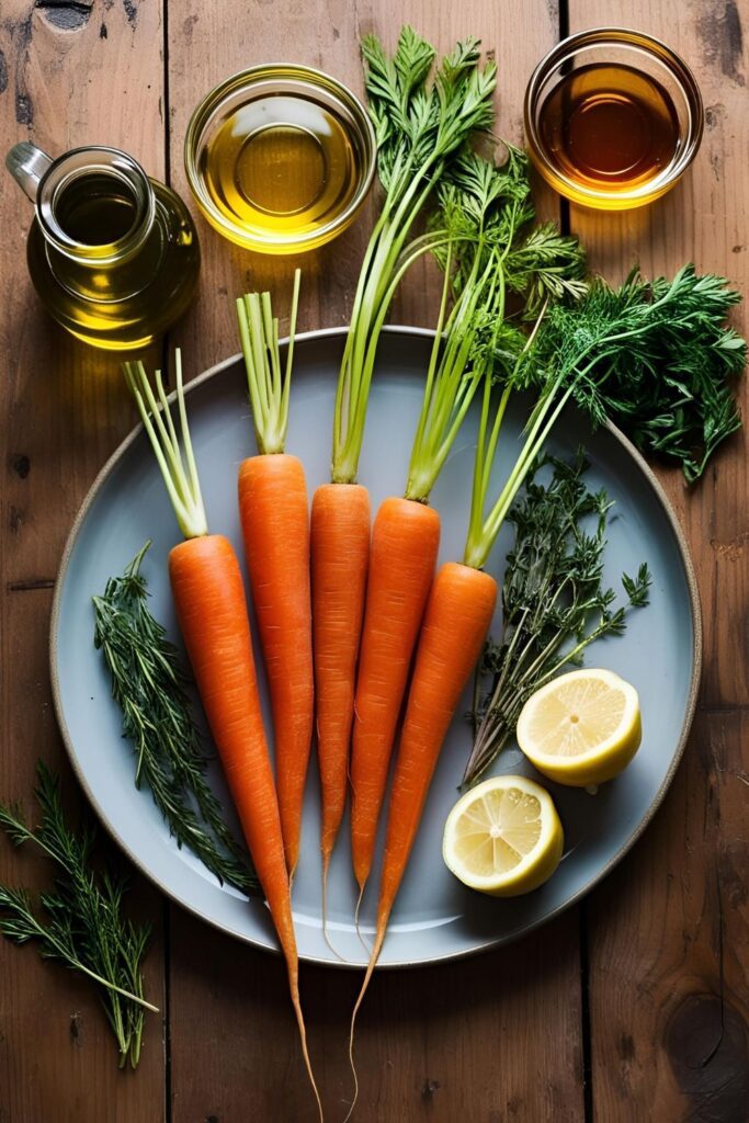 Step-by-step guide on creating carrot ribbons using a vegetable peeler.