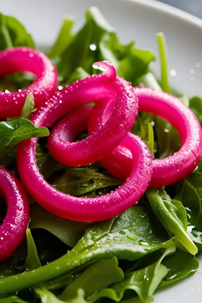 Radish curls elegantly displayed on a charcuterie board.