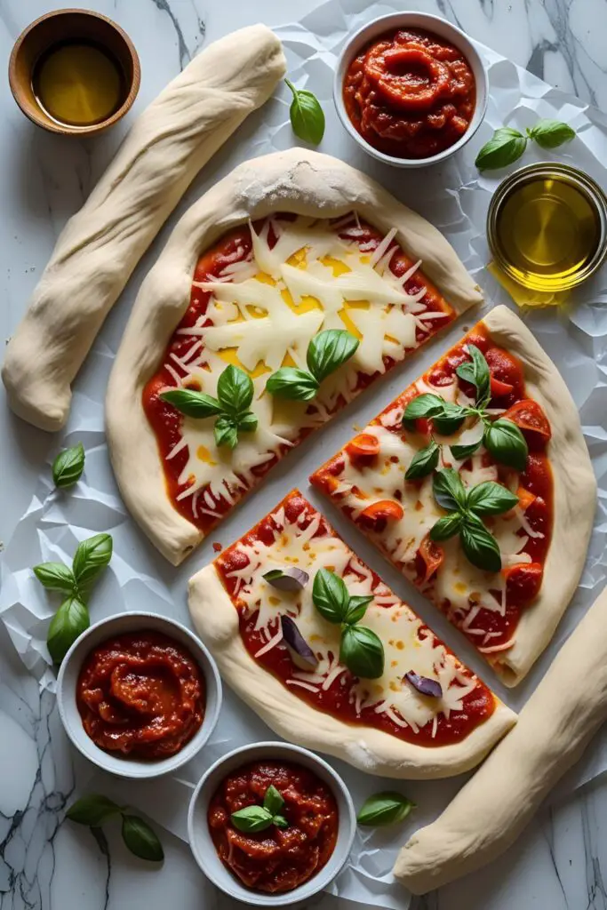 Close-up bubbling cheese and crispy pizza crust
