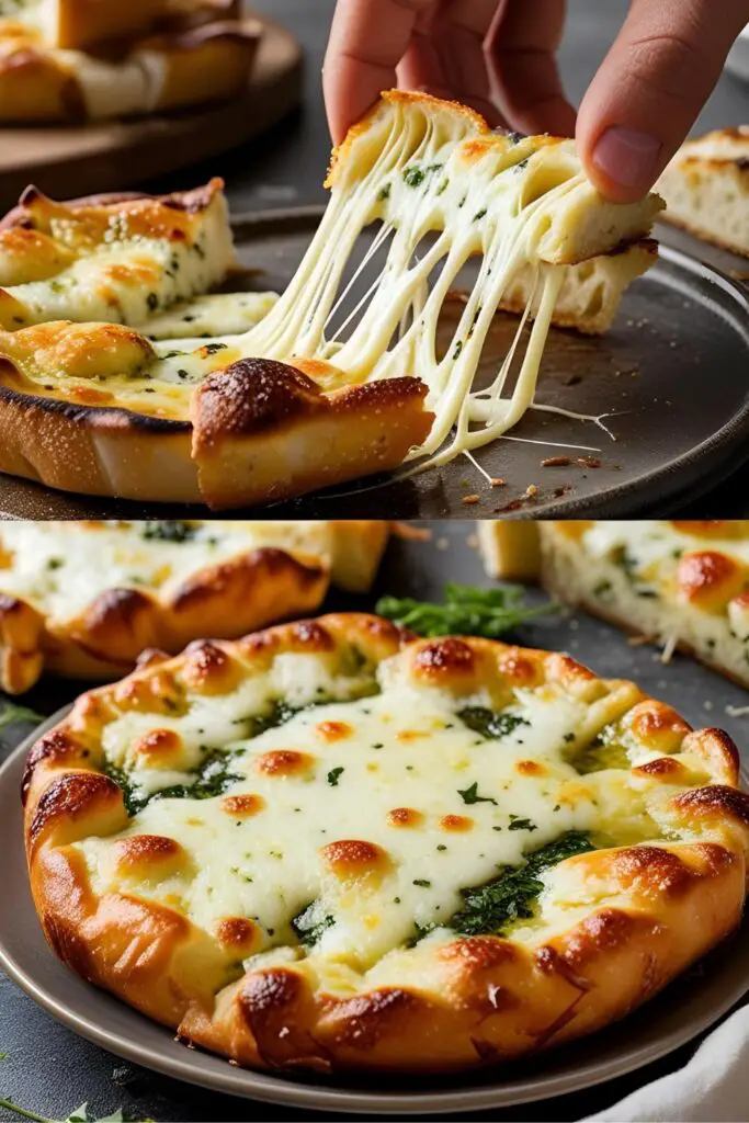 Slice of golden sheet pan pizza with cheese pull