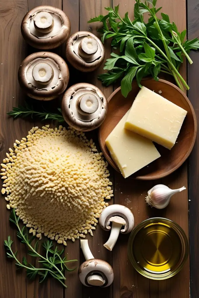 "Close-up of mushroom polenta served in a rustic bowl."