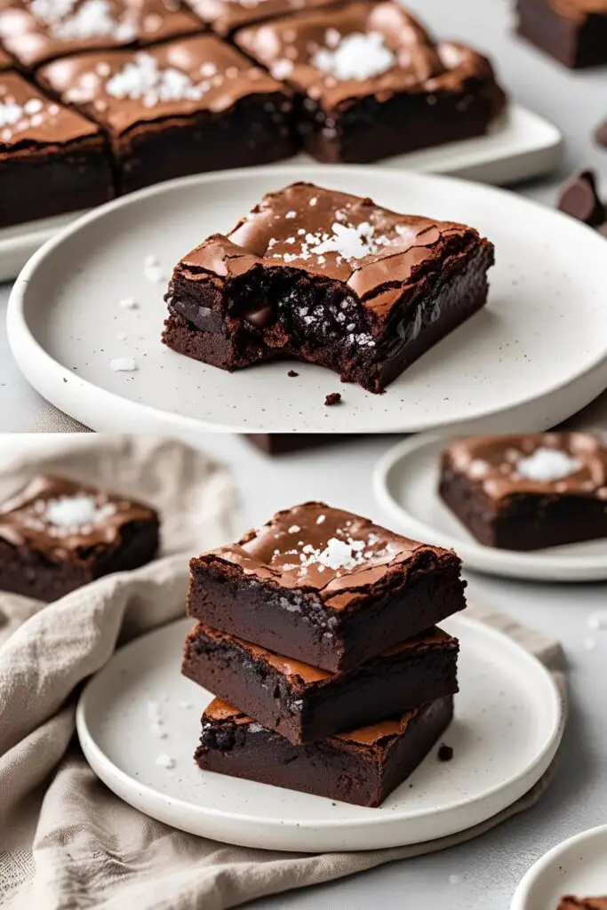 Close-up of moist black bean brownie with cracked top and gooey chocolate chips melting inside