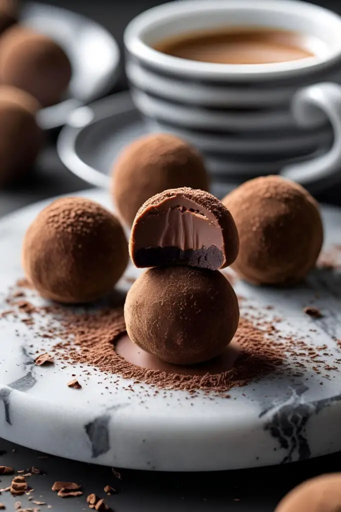 Assorted coffee truffles on a decorative plate ready to gift.

Enjoy delicious decadence—and zero barista training required 😉