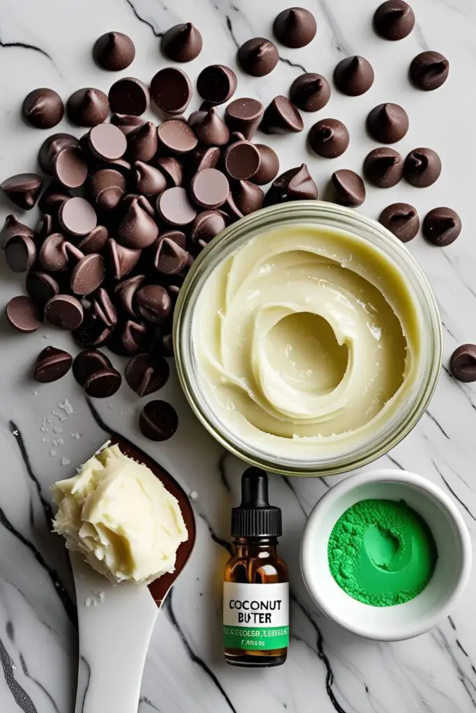 Close-up of a bitten mint chocolate revealing the creamy mint filling.