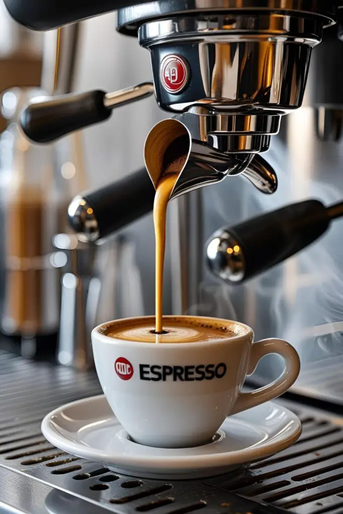  Espresso shot alongside AeroPress and grinder