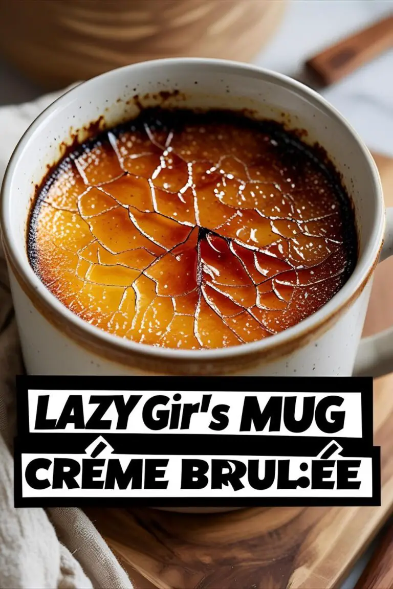 Lazy Girl’s Mug Crème Brûlée in a mug with caramelized top