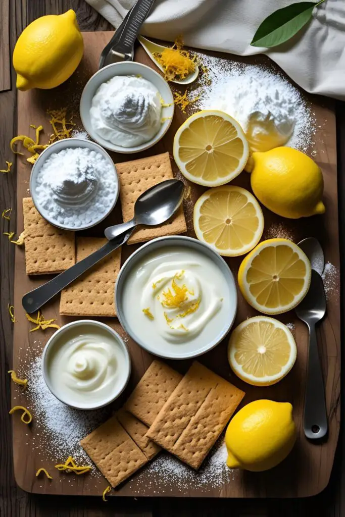 Two stacked No‑Bake Lemon Bars Sunshine on a plate with bright yellow filling and crumbly base.