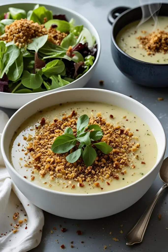 Jar of homemade za'atar breadcrumbs with ingredients displayed around."