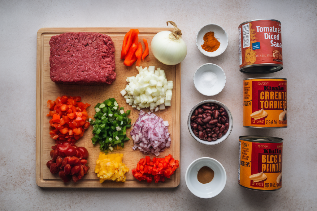  Ingredients for crockpot chili recipe 