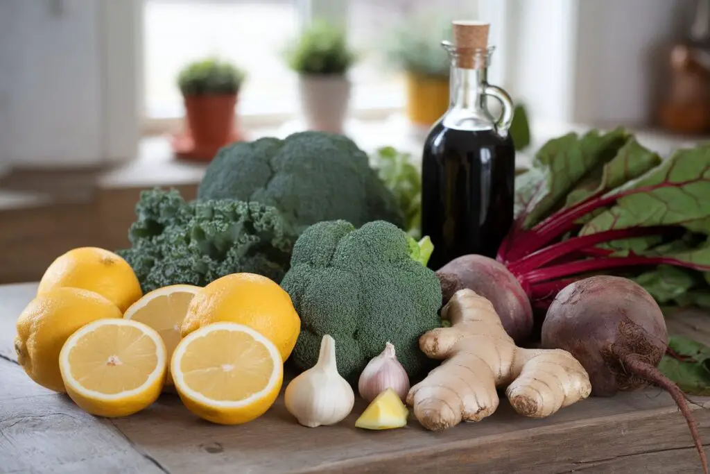 Liver cleansing foods collection